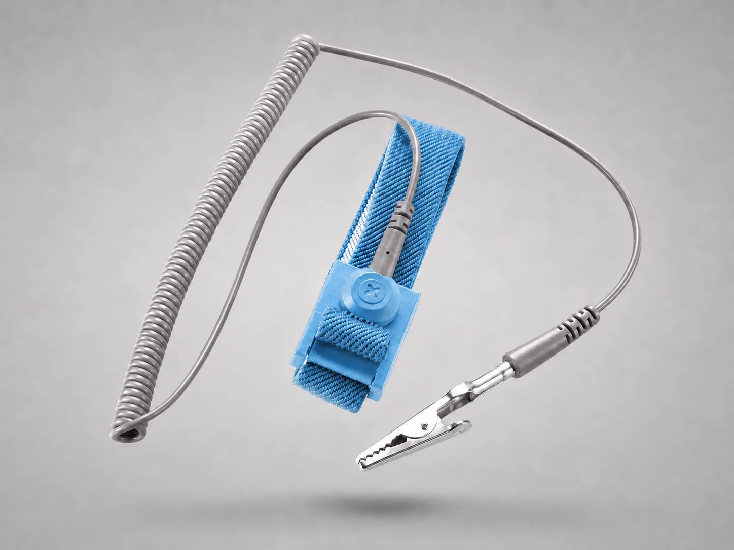 Pulsera Antiestática Latch Top — Azul Cielo